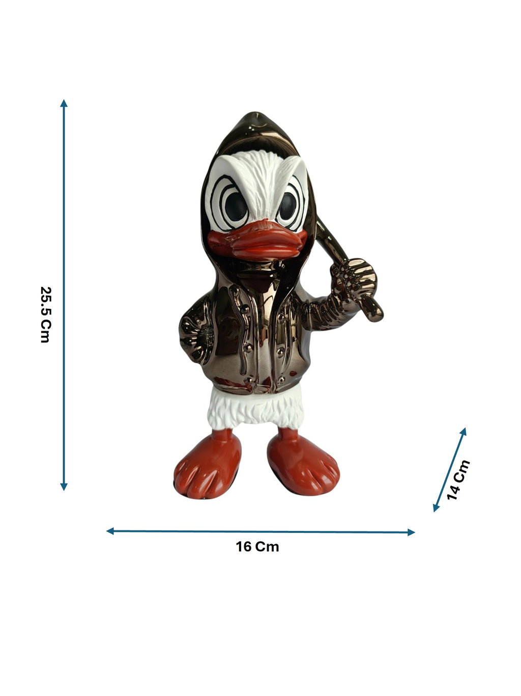 Donald Duck Table Decor Figurine - Metallic Character Sculpture