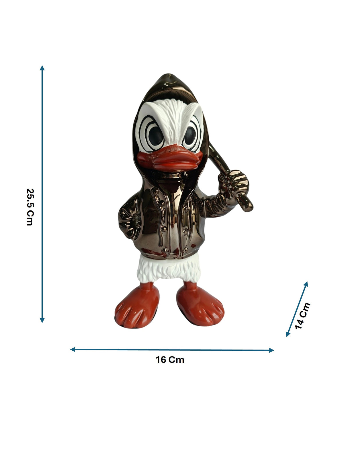 Donald Duck Table Decor Figurine - Metallic Character Sculpture