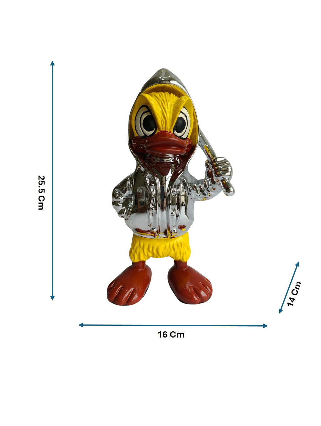 Donald Duck Table Decor Figurine - Metallic Character Sculpture