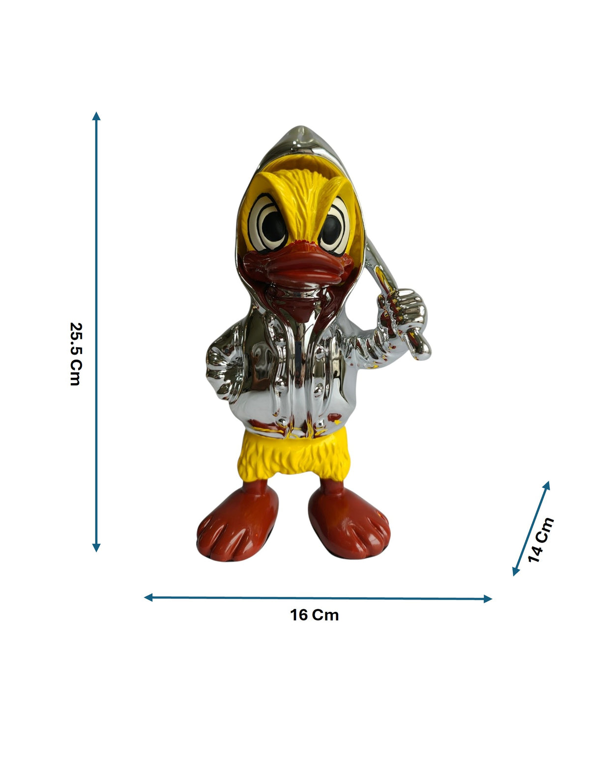 Donald Duck Table Decor Figurine - Metallic Character Sculpture