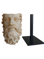 Classic Zeus Face Bust on Stand (Vintage Cream)
