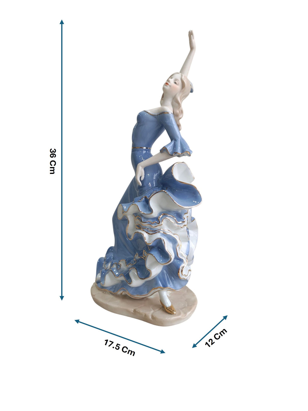 Rosa Flamenca - Pink & Gold Porcelain Dancer Sculpture