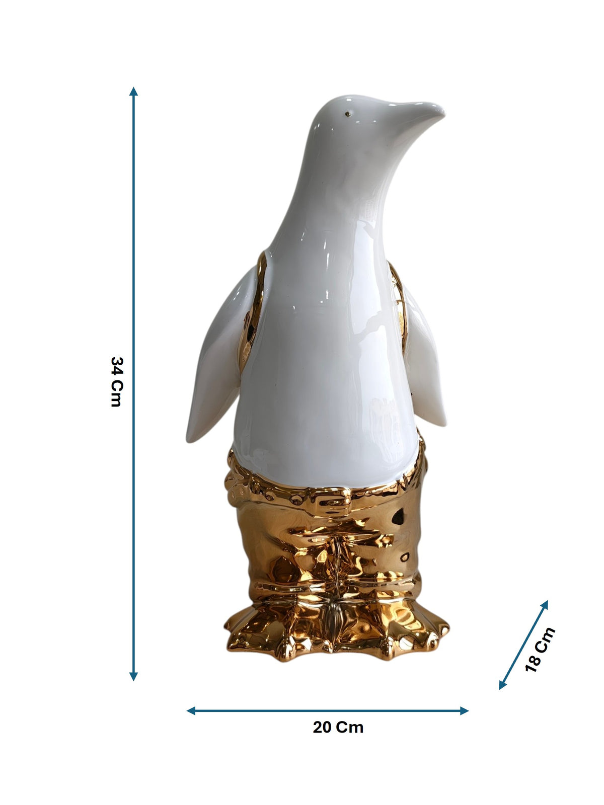Golden Tux Penguin - Luxury Ceramic Vase Figurine