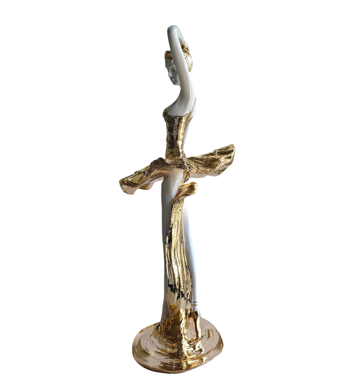 White & Golden Ceramic Premium & Elegant Figurine