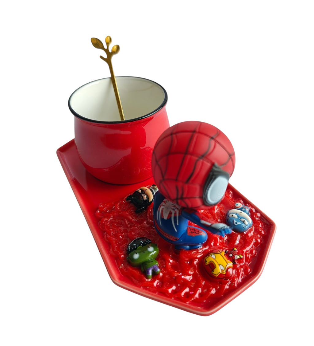 Spider-Man 3D- Mug & Tray Set - Web Landing Edition