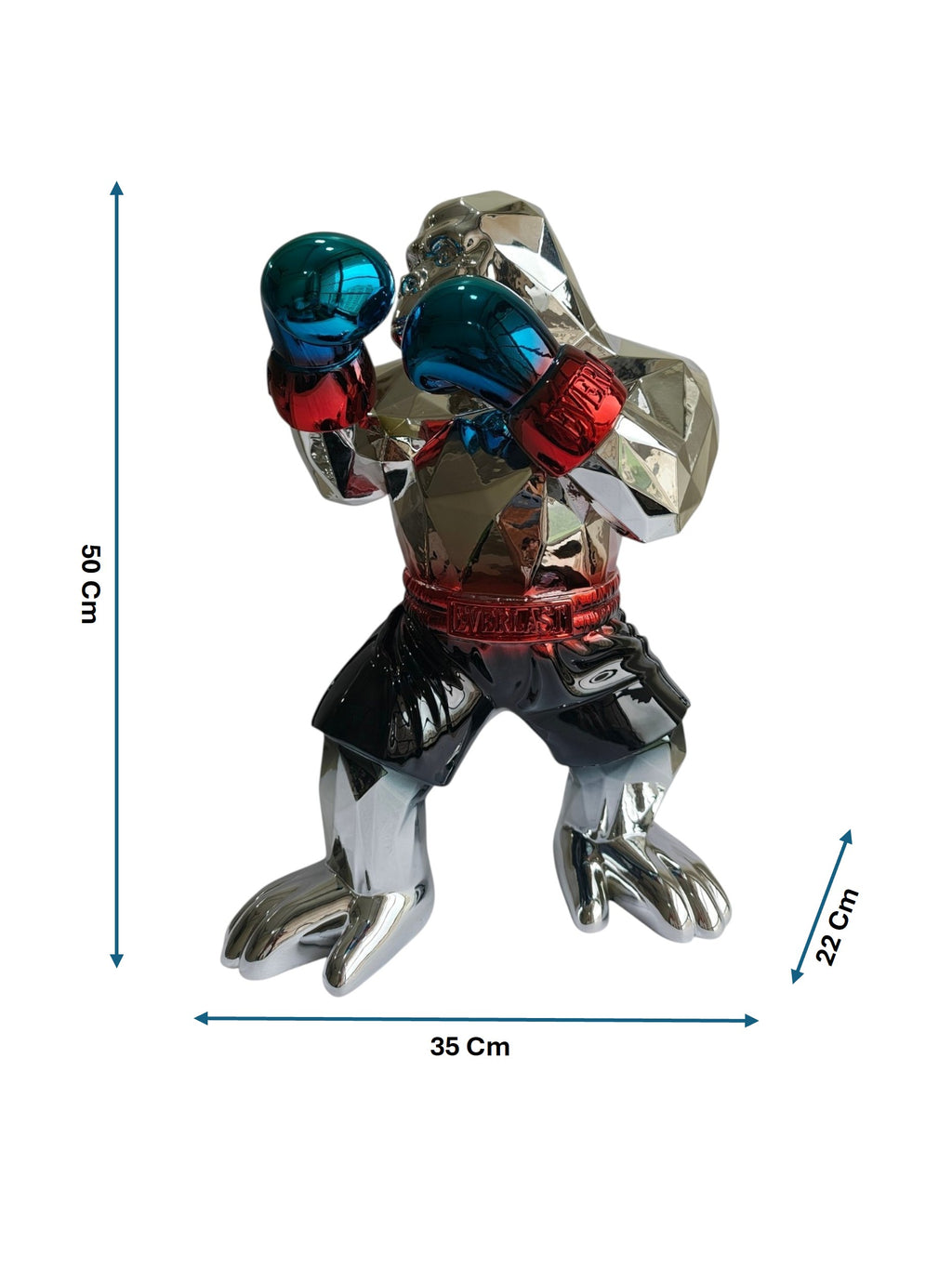 Boxing Gorilla Table Decor Figurine - Champion Style Sculpture