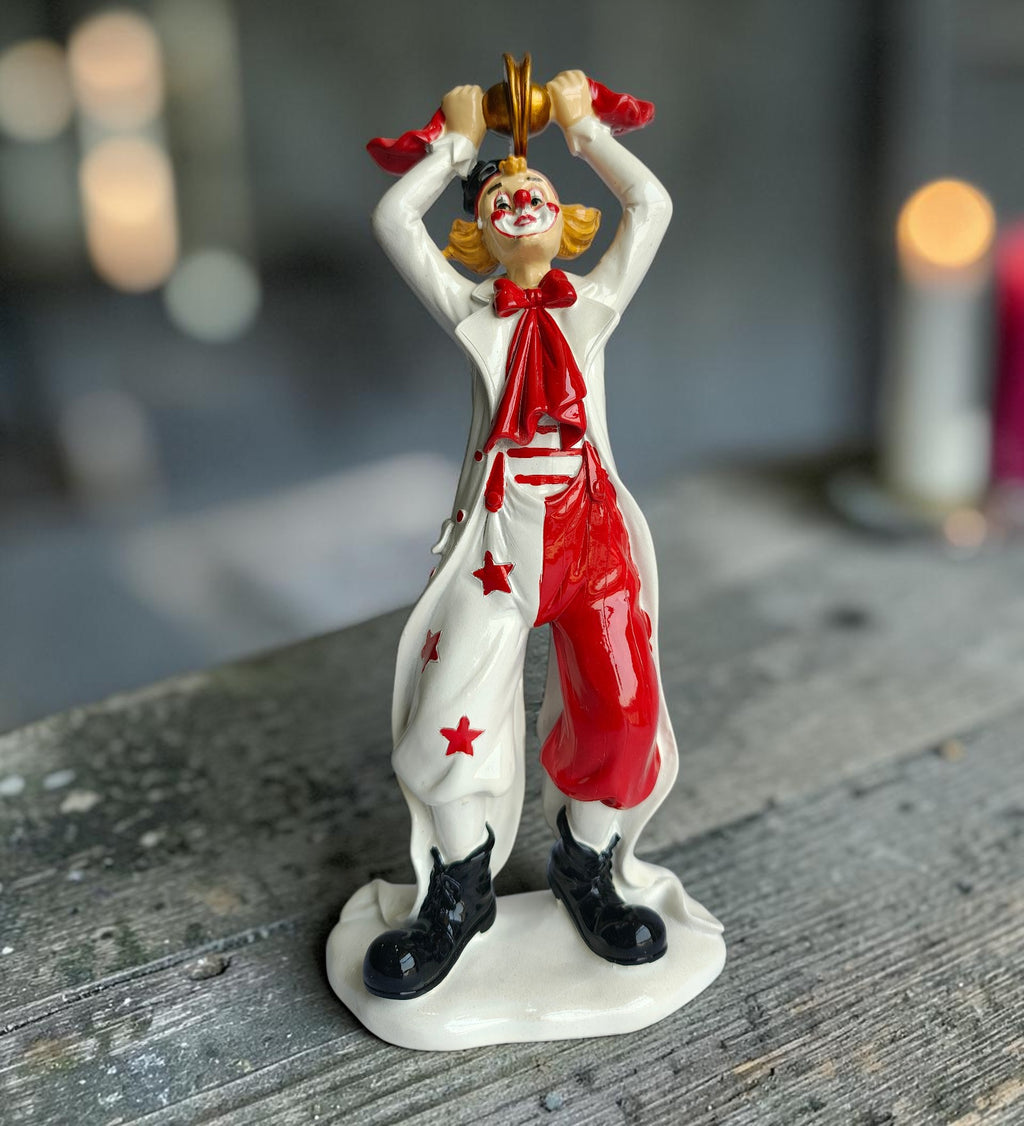 Musical Cymbal Clown Figurine