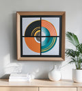 Celestial Harmony Geometric Wall Art Frame - Modern 4 Panel Decor