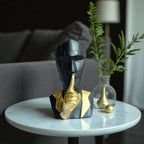 Gold & Black Polyresin Premium Silence Face
