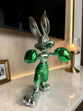 Chrome Bunny Table Decor Figurine