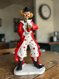 Vintage Musical Clown Playing Flute