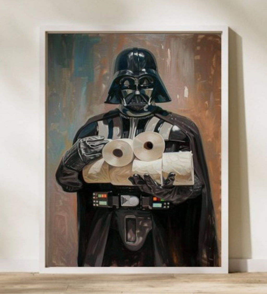 HD Toilet Poster in Large Wooden Frame