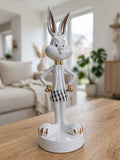 Pure White Boss Bunny - Luxury Ceramic Sculpture Large