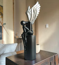 Black & Silver Lady with Wings