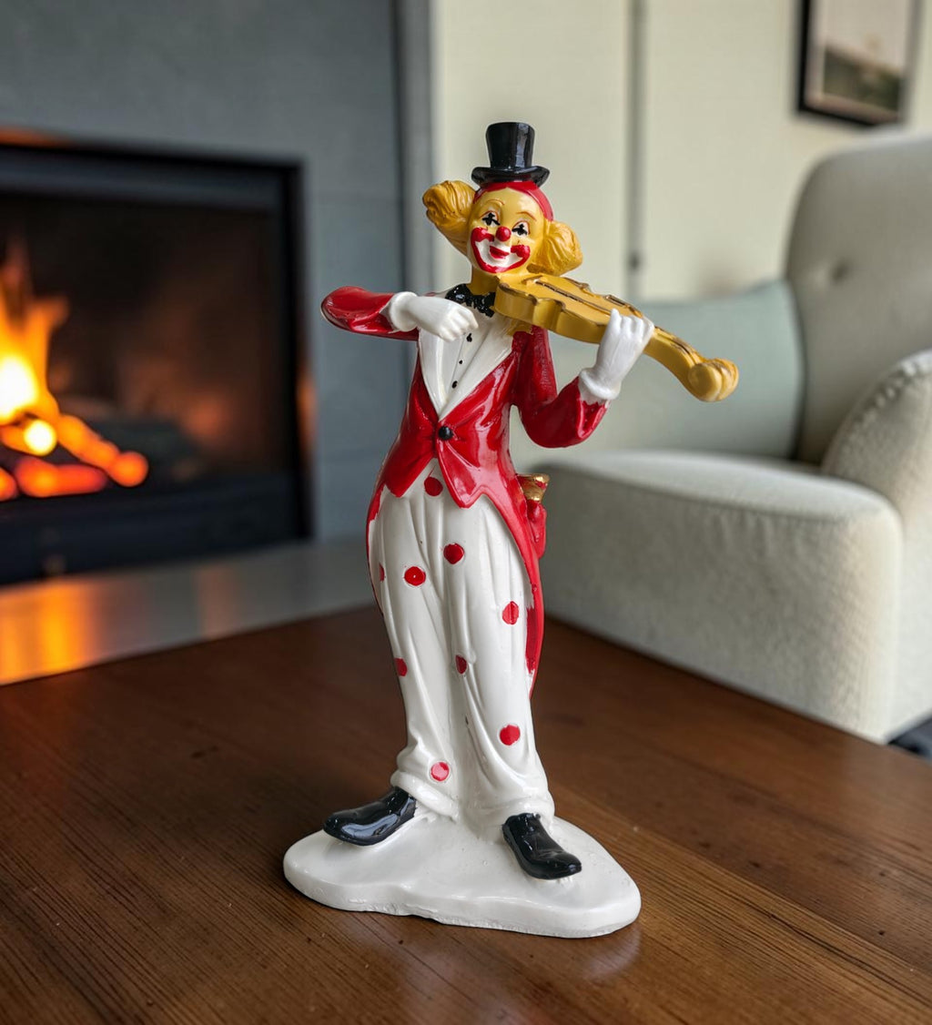 Violin Clown Decorative Figurine