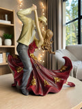 Romantic Dancing Couple Showpiece - Vintage Ballroom Dance Statue