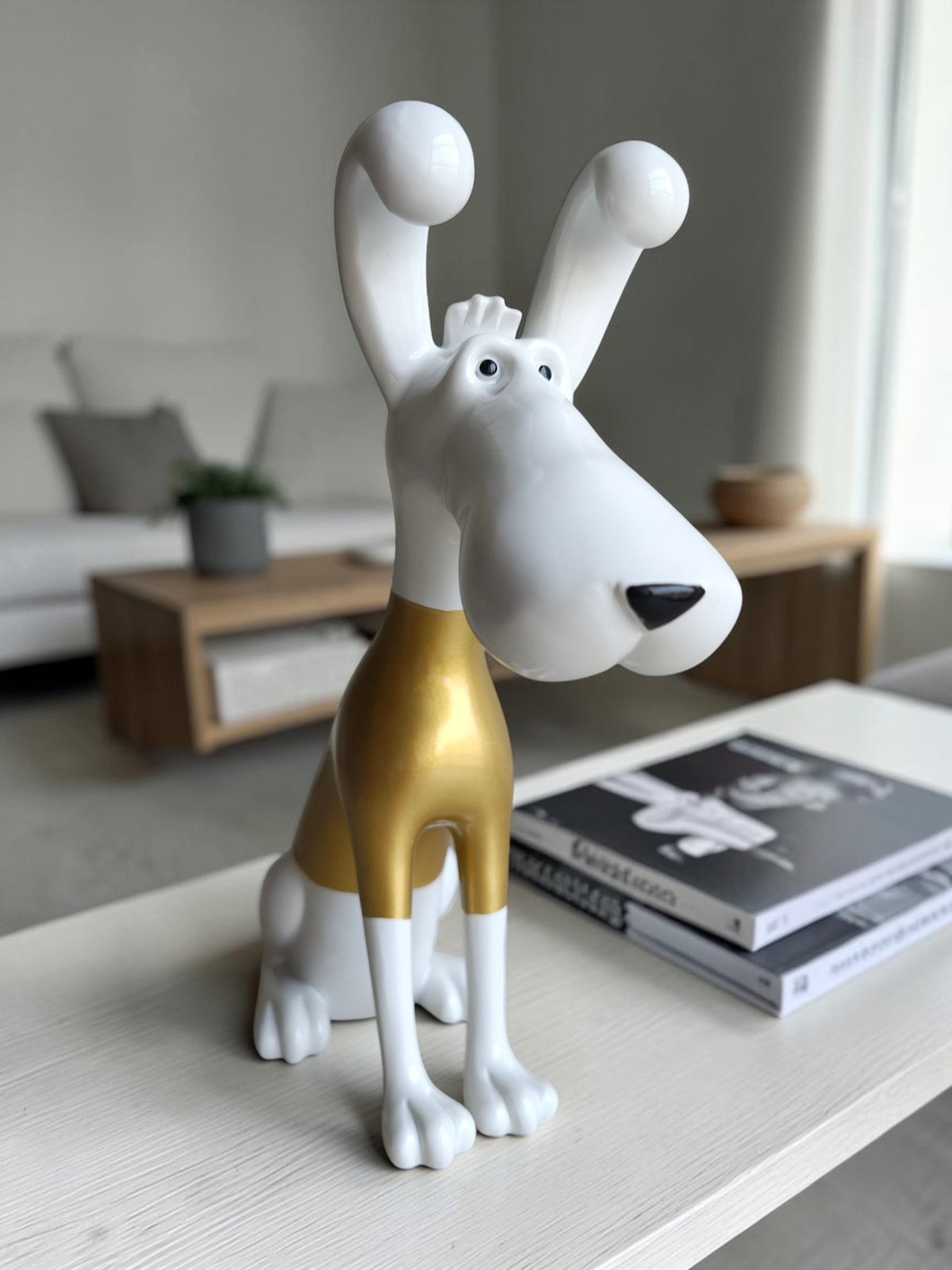 DOG-WHITE: Scarlet Pop Art Hound