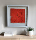 Terracotta Rhythm - Textured Geometric Wall Art Frame