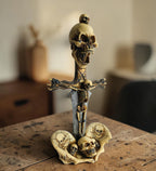 Skeleton Cross Knife Decor