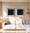 Modern Monochrome Geometric Wall Art Set of 2