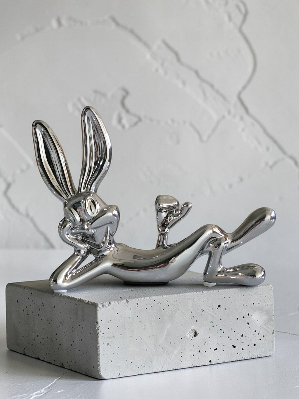 Chrome Silver Bunny