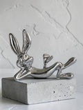 Chrome Silver Bunny
