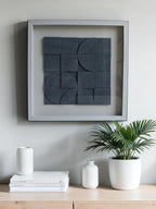 Rust & Rhythm - Textured Geometric Wall Art Frame