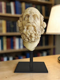 Antique Philosopher Head Sculpture