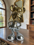 Star Wars Mickey Mouse Sculpture - Black & Gold Luxury Table Decor