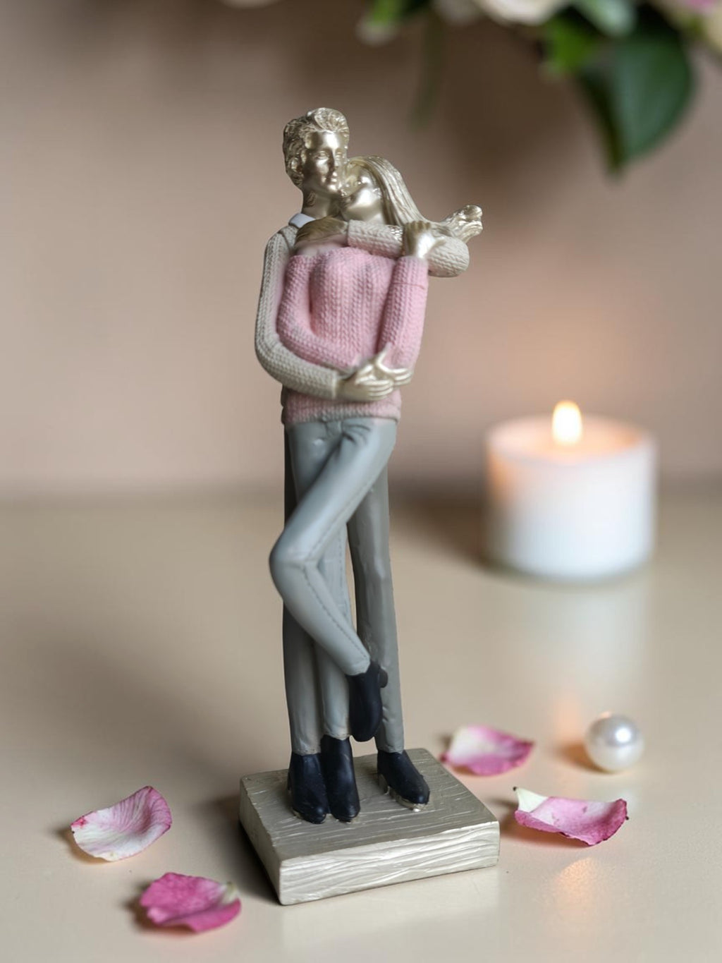 COUPLE-PNK: Pink Sweater Embrace