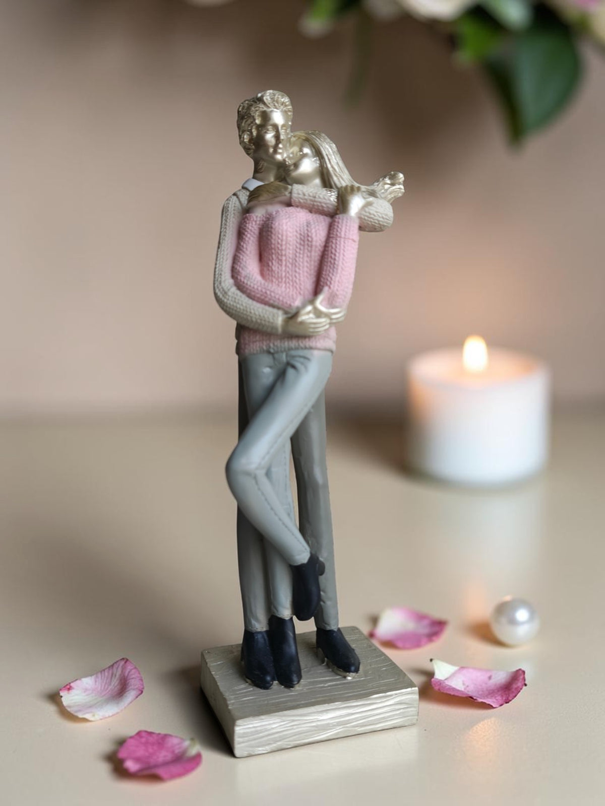 COUPLE-PNK: Pink Sweater Embrace