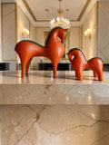 Nordic Harmony Horse Duo : Modern Decorative Sculpture Set