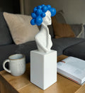 Blue Bubble Head Bust