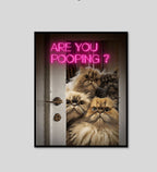 Bathroom Wall D�cor -Are You Pooping? Cat Frame