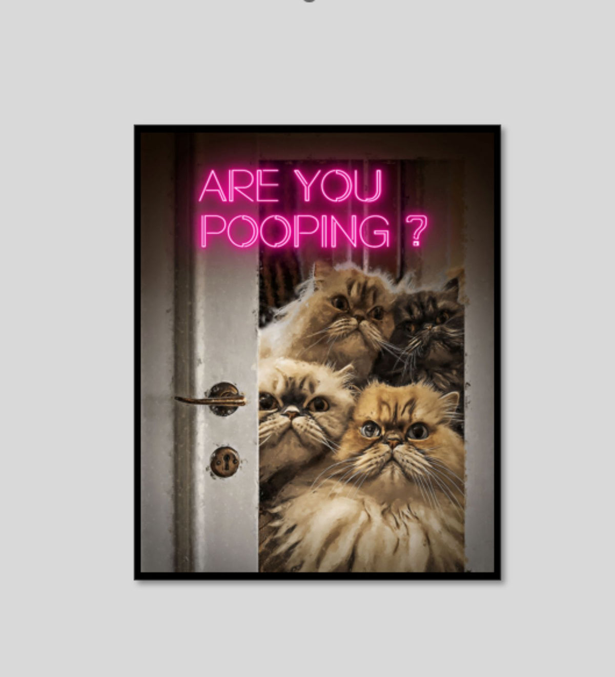 Bathroom Wall D�cor -Are You Pooping? Cat Frame