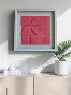Blush Orbit Geometric Wall Art Frame
