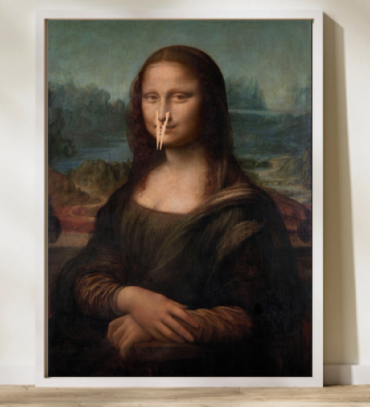Bathroom Wall Décor - Mona Says Nope  Frame