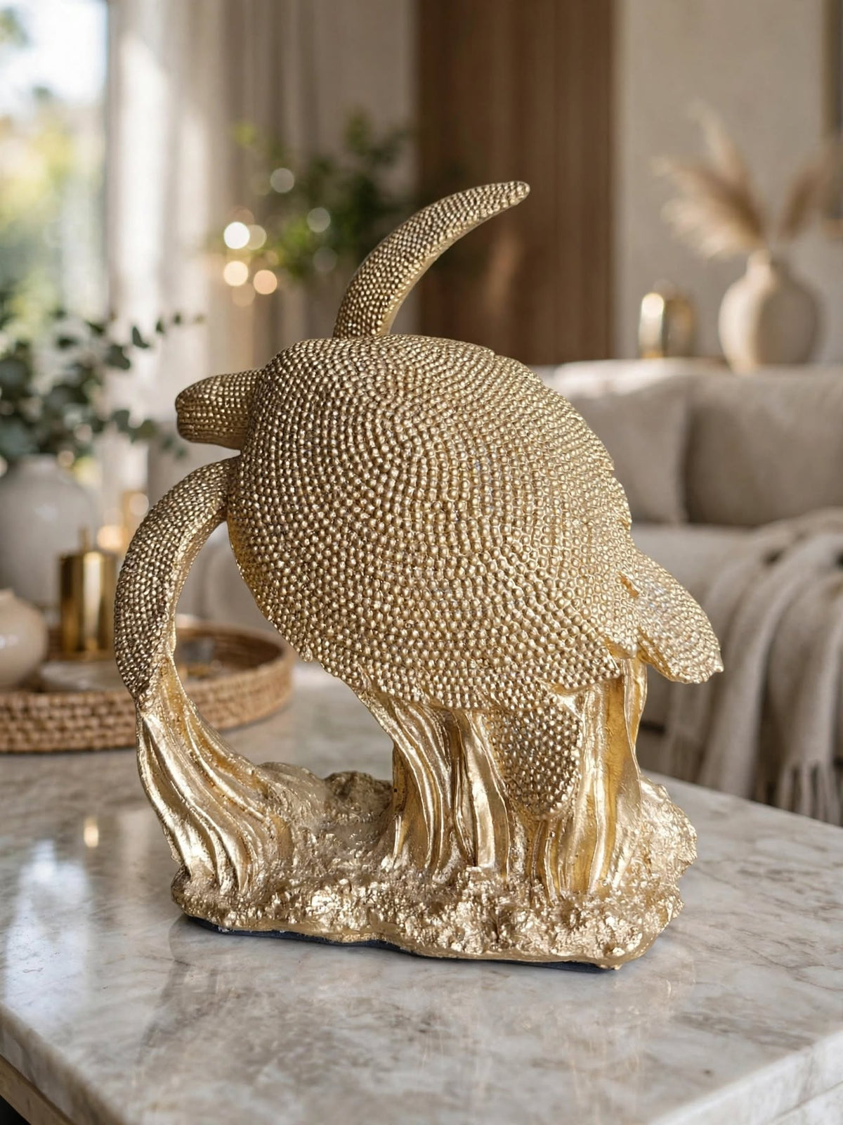 Sovereign Guardian Turtle - Vastu Longevity & Prosperity Sculpture - Sun Mun Edition