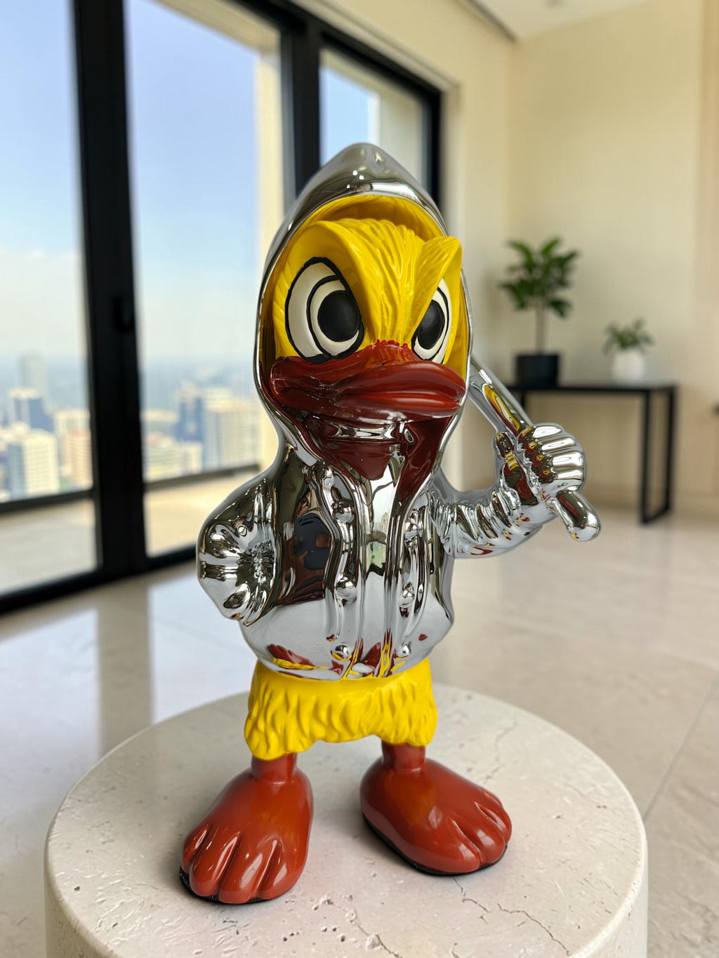 Donald Duck Table Decor Figurine - Metallic Character Sculpture