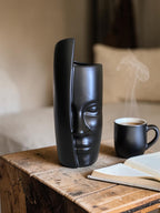 Black Face Shaped Vase