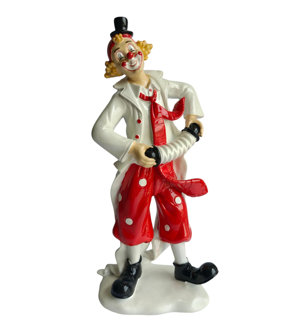 Accordion Musician Clown Figurine
