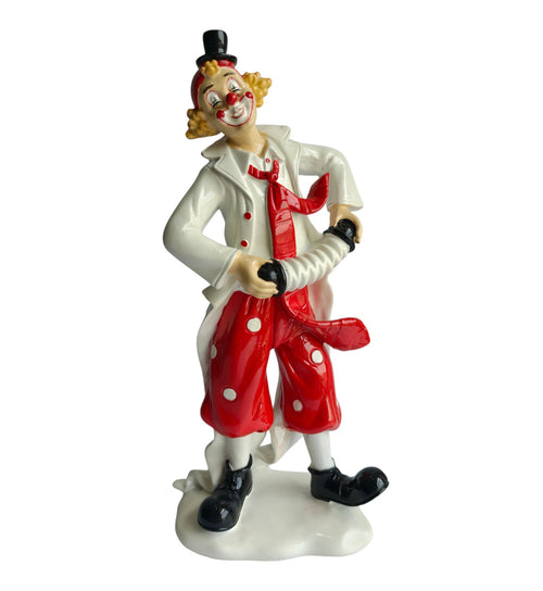 Accordion Musician Clown Figurine