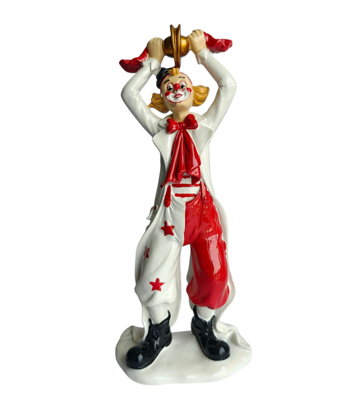 Musical Cymbal Clown Figurine