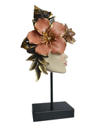 Floral Lady Face Sculpture - Decorative Table Showpiece