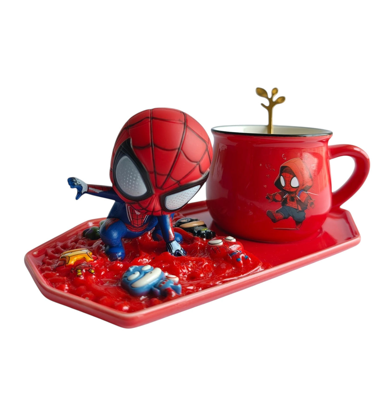 Spider-Man 3D- Mug & Tray Set - Web Landing Edition