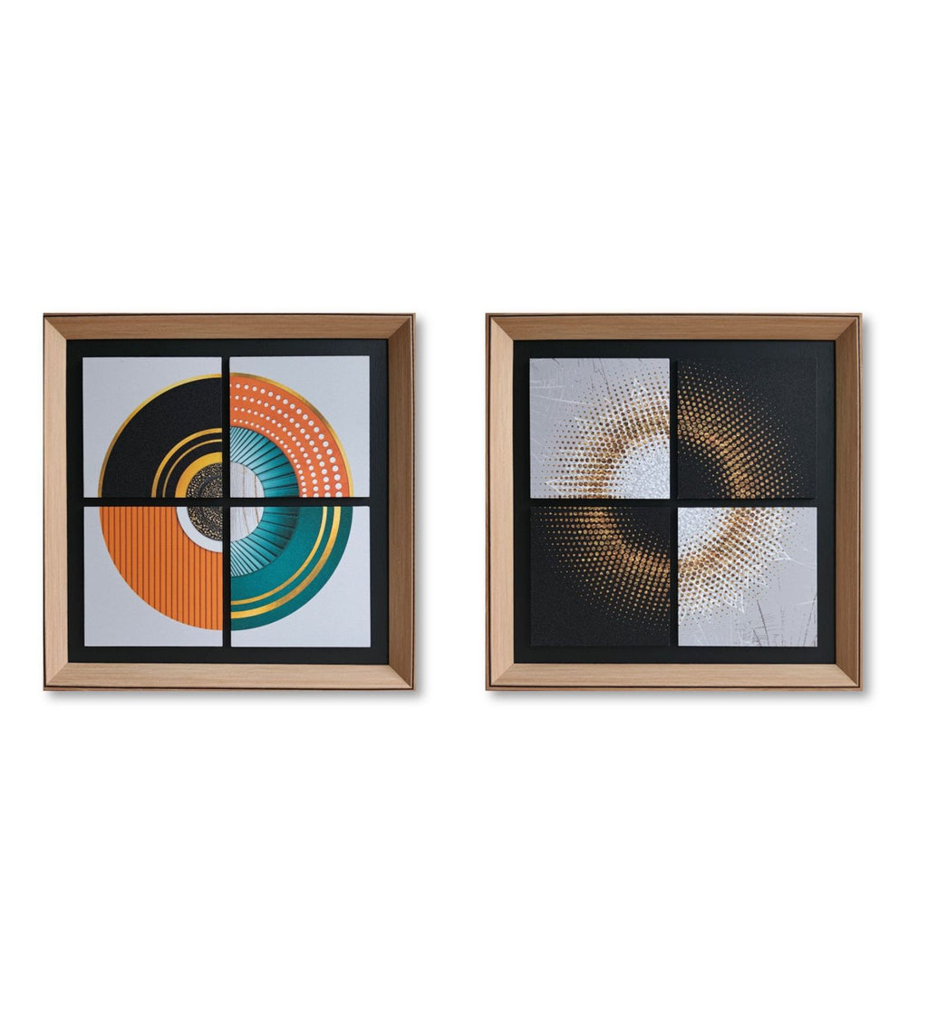 Orbit & Radiance Abstract Wall Frame Set of 2