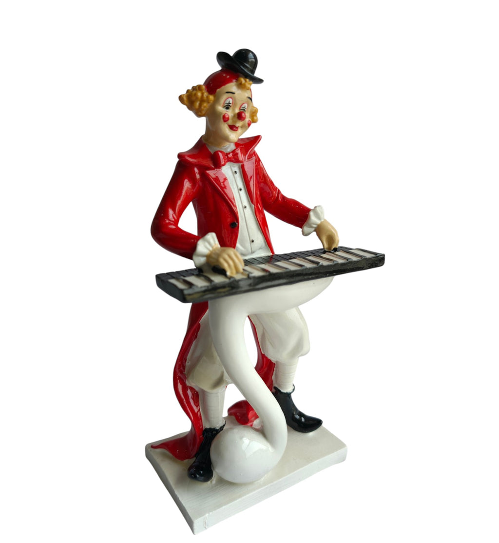 Keyboard Musician Clown Figurine