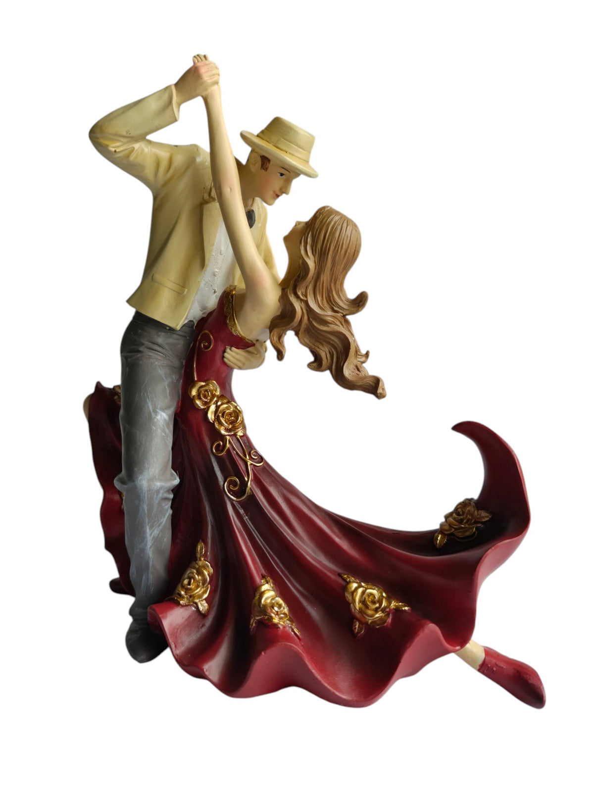 Romantic Dancing Couple Showpiece - Vintage Ballroom Dance Statue