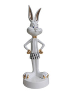 Pure White Boss Bunny - Luxury Ceramic Sculpture Large