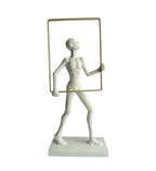 Abstract Man Frame White